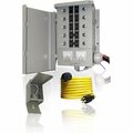 Connecticut Electric 30A 10 Circuit G2 Manual Transfer Switch Kit W/ 30 A Inlet and 50 Ft Cord EGS107501G2K50